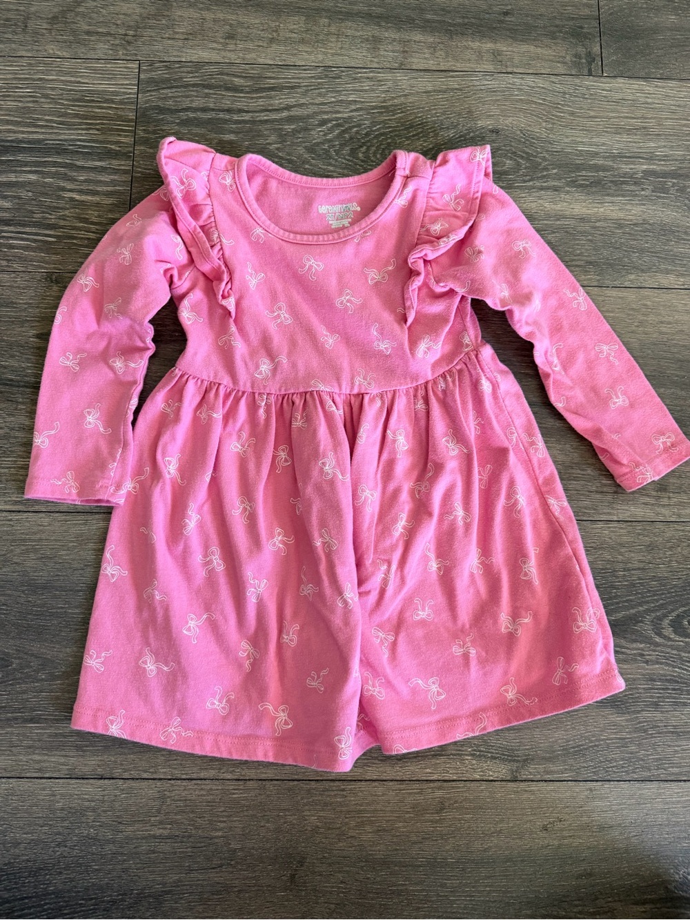 Sz 2t girls pink long sleeve dress